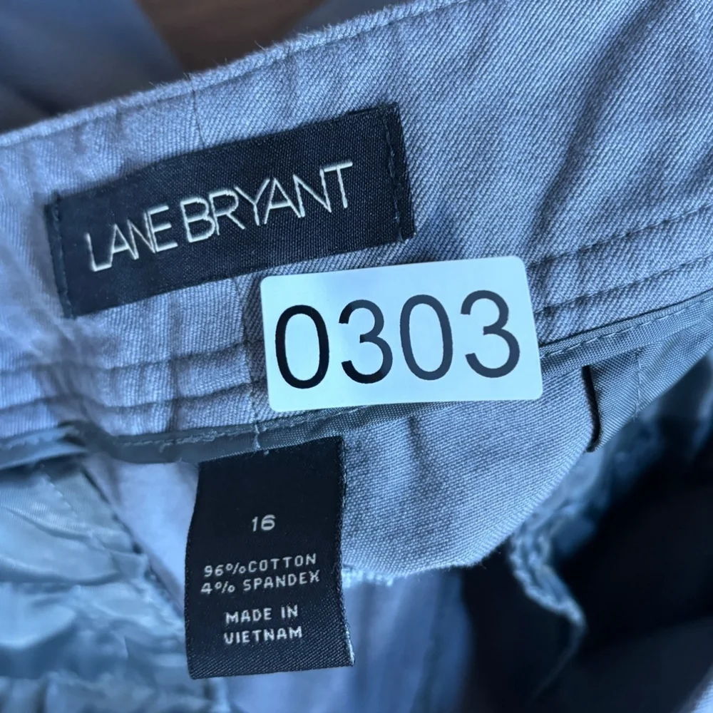 Lane Bryant Capri Pants Women’s Plus Size 16 Gray Zip Fly Back Pockets